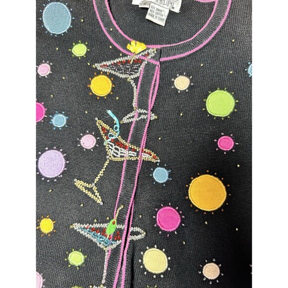 Vintage Jack B. Quick Cocktail Embellished Cardigan Sweater Women's Size S EUC - Picture 2 of 8